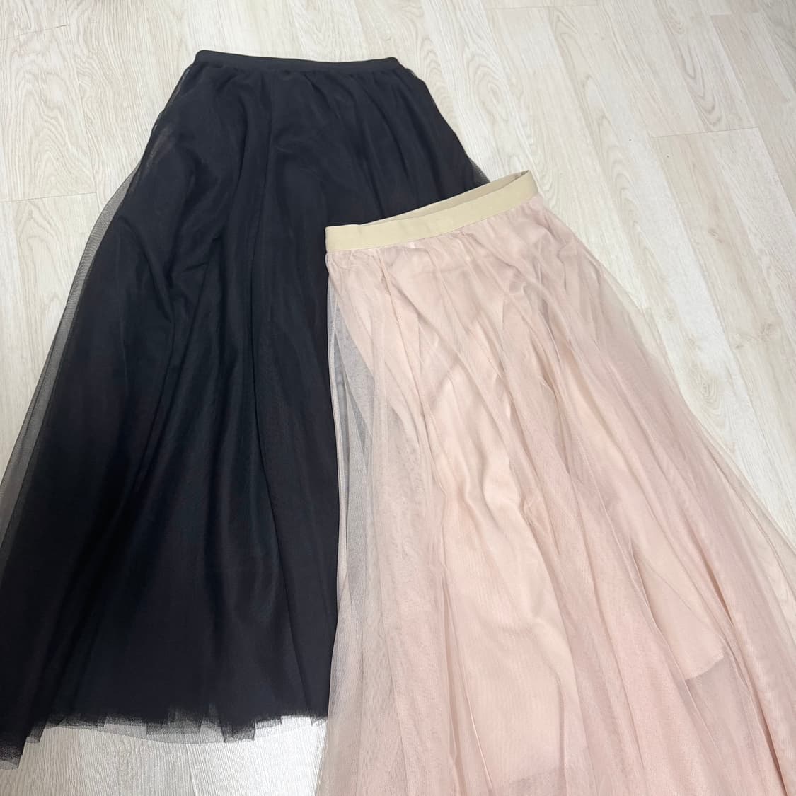 쉬폰 샤스커트 베이지 상품이미지2