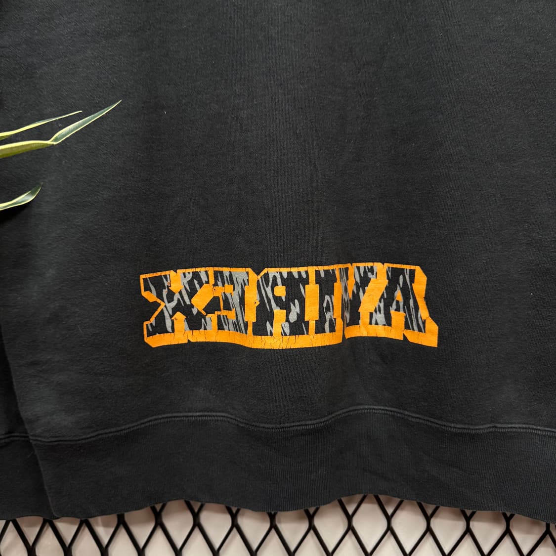 00s 아비렉스 후드티 전면 클로딩 75 프린팅 포인트 블랙 상품이미지7