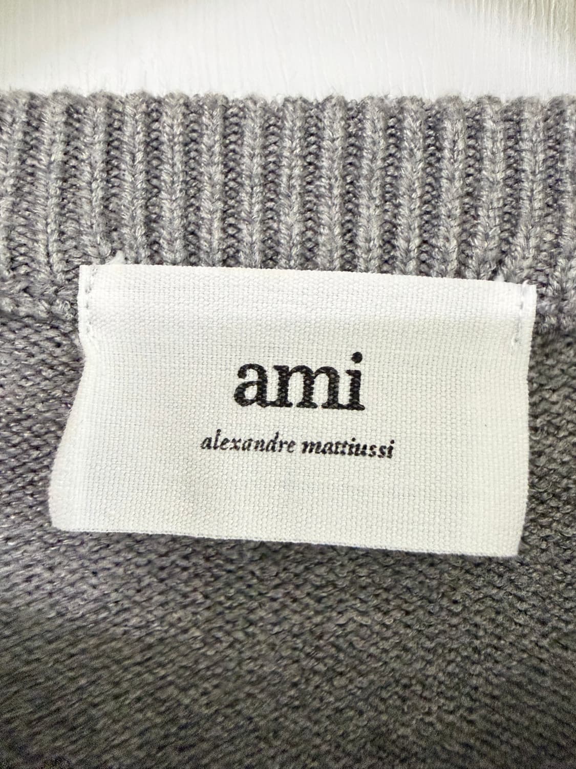 아미 빅자수 니트 그레이 M 상품이미지3