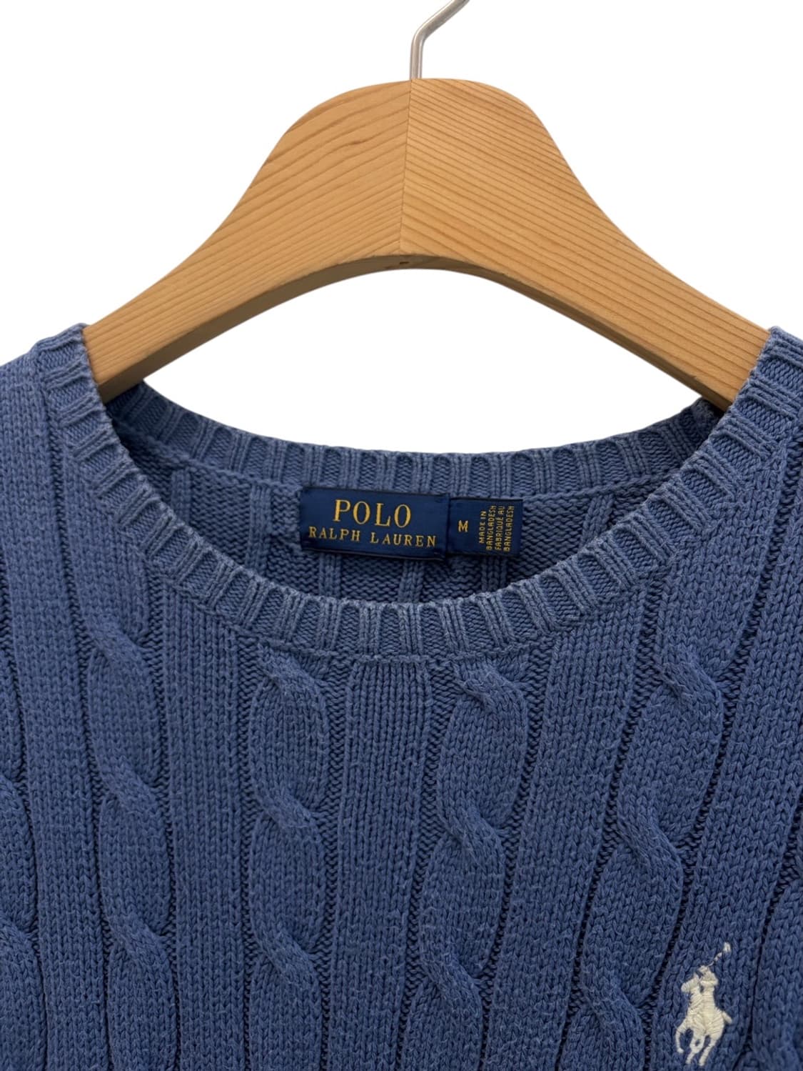 폴로 꽈배기 케이블 니트 스카이블루 (여성M) 상품이미지3