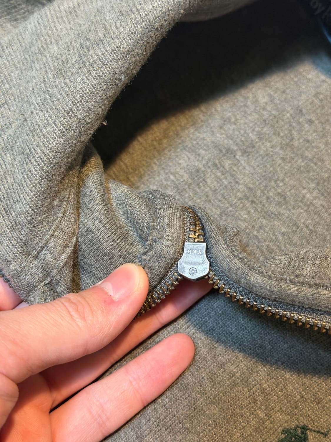 폴로 랄프로렌 반집업 코튼 니트 그레이 상품이미지3