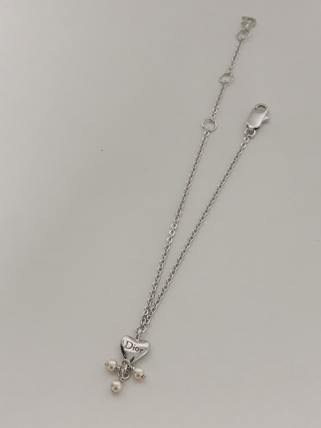 [ 디올 ] 디올 실버 하트 진주 팔찌 상품이미지5