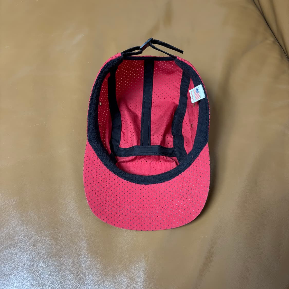Supreme 슈프림 펀치드 레드 캠프캡 모자 (Punched Red) 상품이미지6