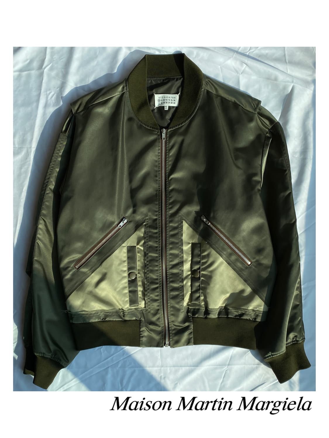 마르지엘라 스플릿 햄 컷아웃 봄버 자켓 아카이브 아티저널 ma1 상품이미지2