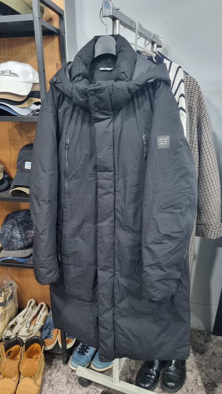 코오롱스포츠 거위털 롱패딩 블랙 100~105size 상태10/8 상품이미지1