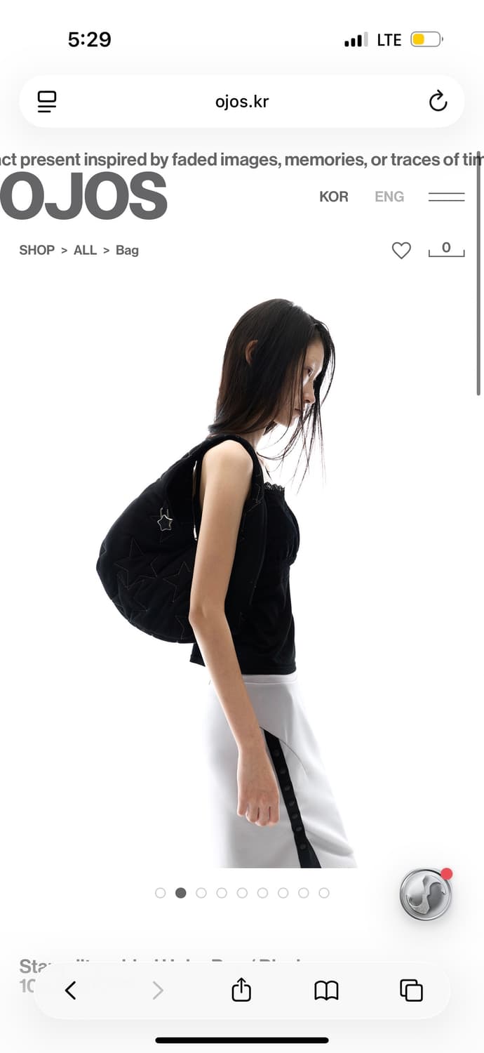 오호스 스타퀄트 패딩 호보백 블랙 상품이미지2