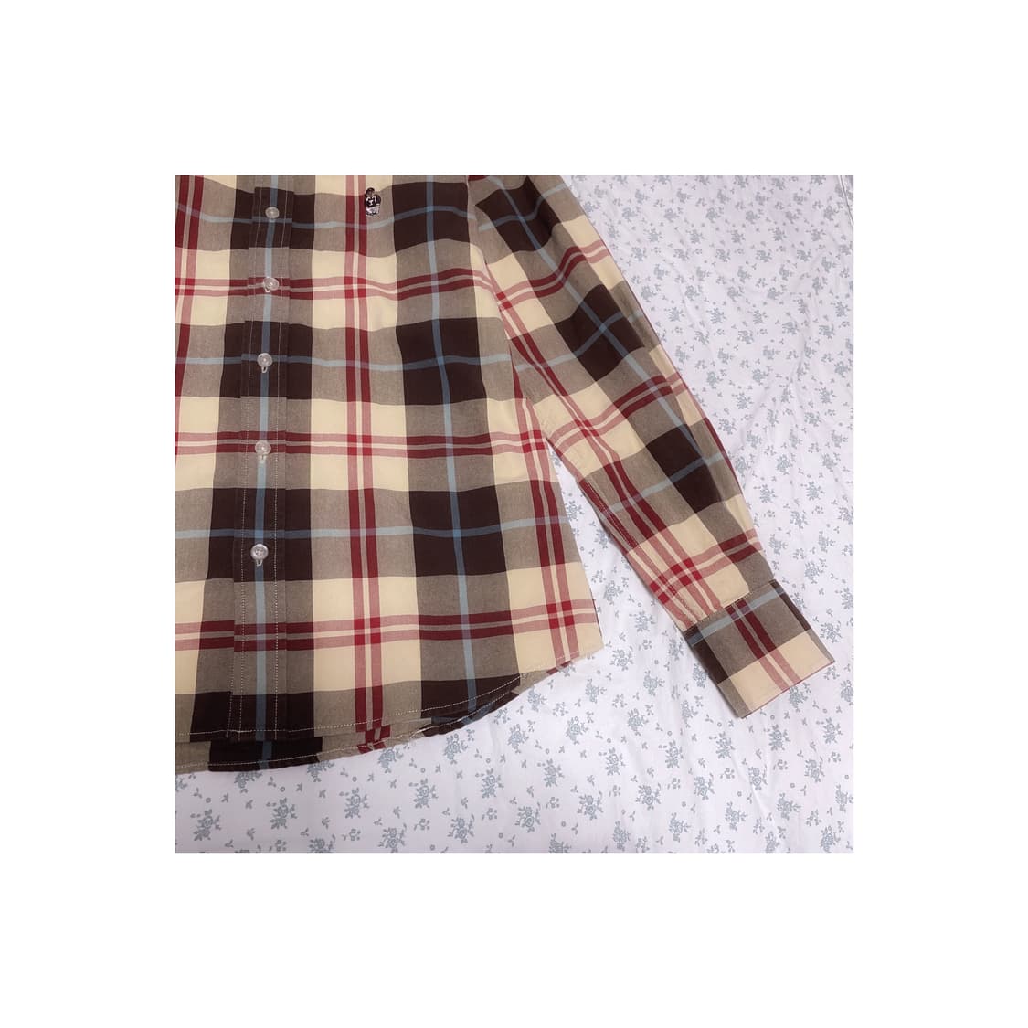 TEENIE WEENIE vanilla choco check shirt 상품이미지3