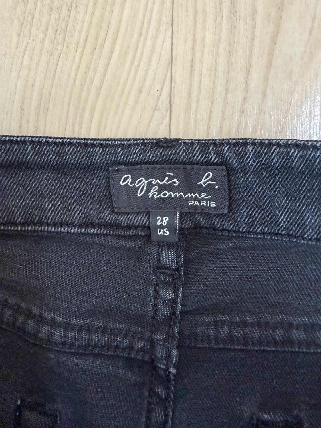 agnes b 흑청 데님 팬츠 상품이미지3