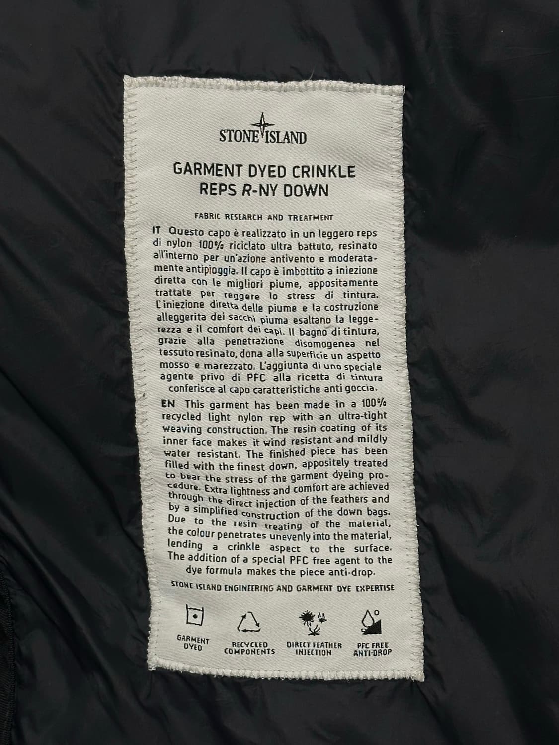 스톤아일랜드 크링클랩스 패딩 22fw XL(105-110) 블랙 상품이미지2