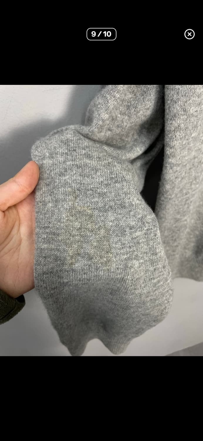 꼼데가르송 화이트 하트와펜 그레이 가디건 A3578 상품이미지9