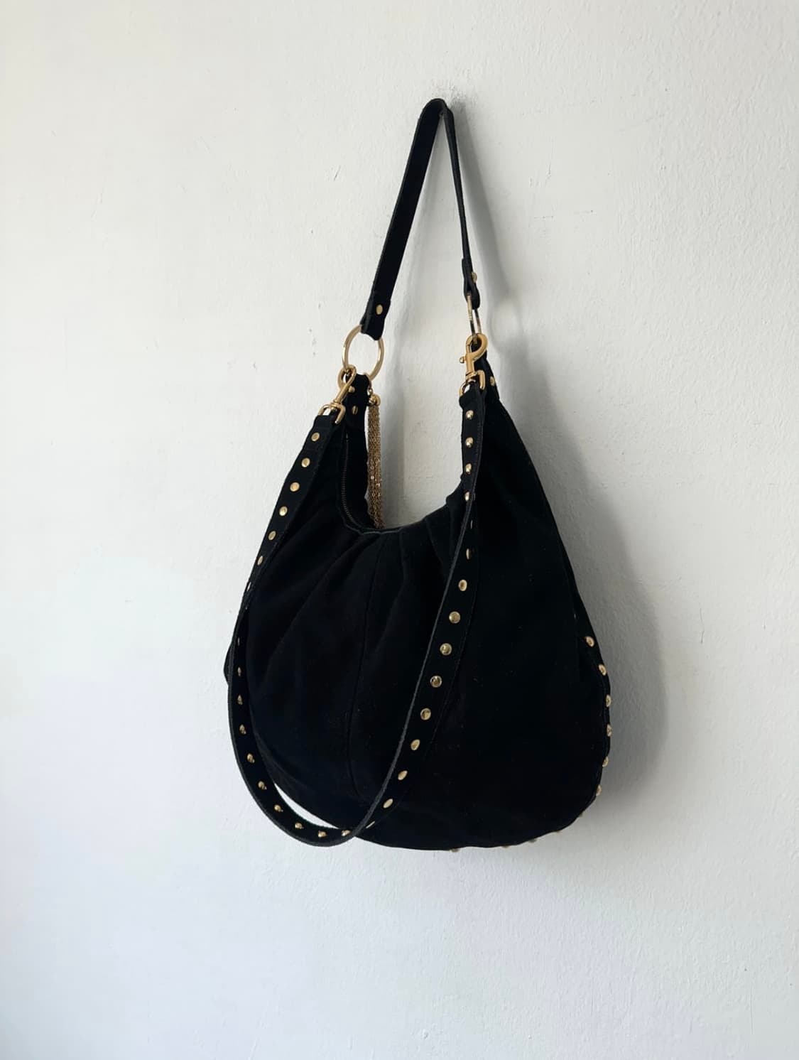 알마니 익스체인지 스터드 셔링 태슬 레더 투웨이백 상품이미지4