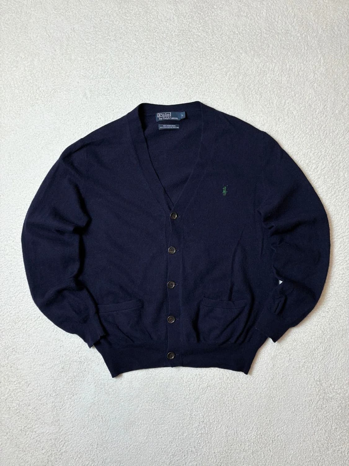 폴로 랄프로렌 00's 엘보 가죽 메리노 울니트 가디건 PN6384    상품이미지1