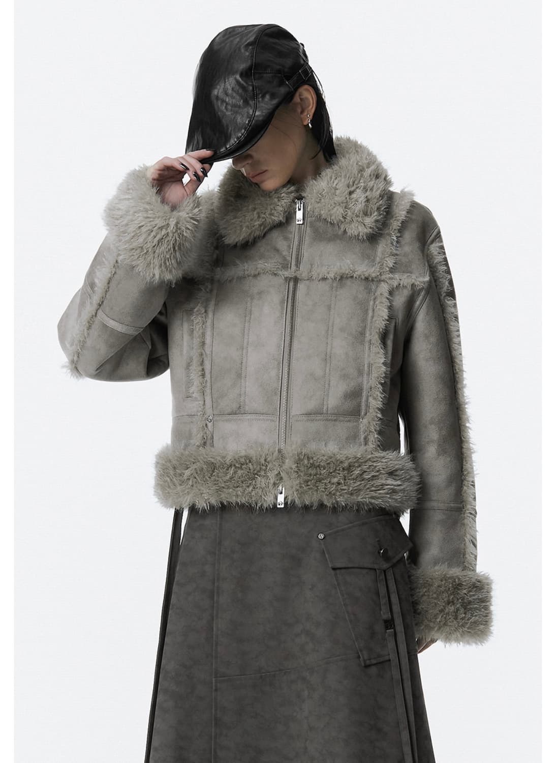 트리밍버드 무스탕 Shearling Crop Mustang [Gray] 상품이미지1