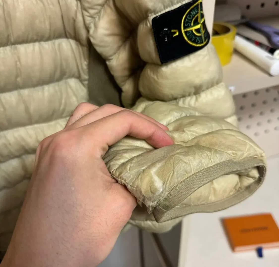 ​[정품] STONE ISLAND 가먼트 다이드 경량 패딩 Xl 상품이미지3