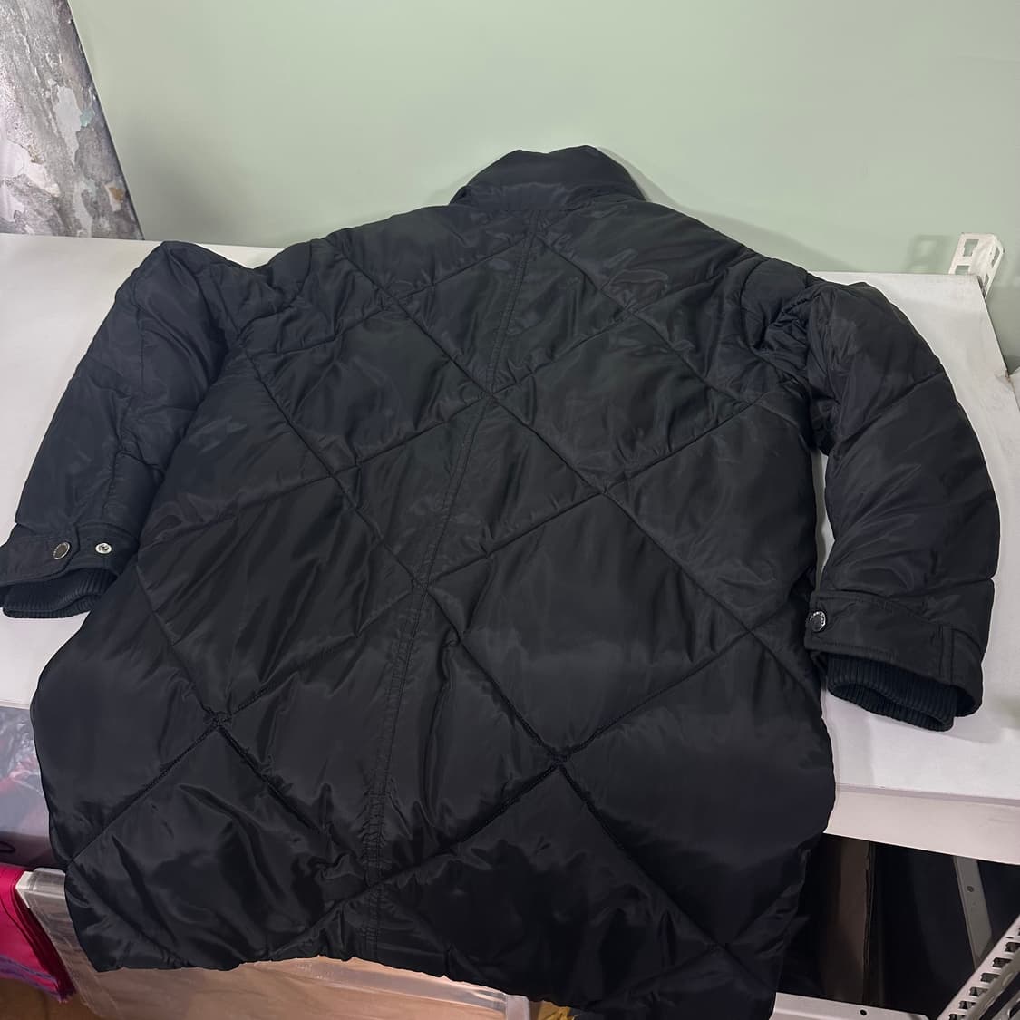 90-95 타미힐피거 블랙 투웨이 투포켓 패딩점퍼 상품이미지6