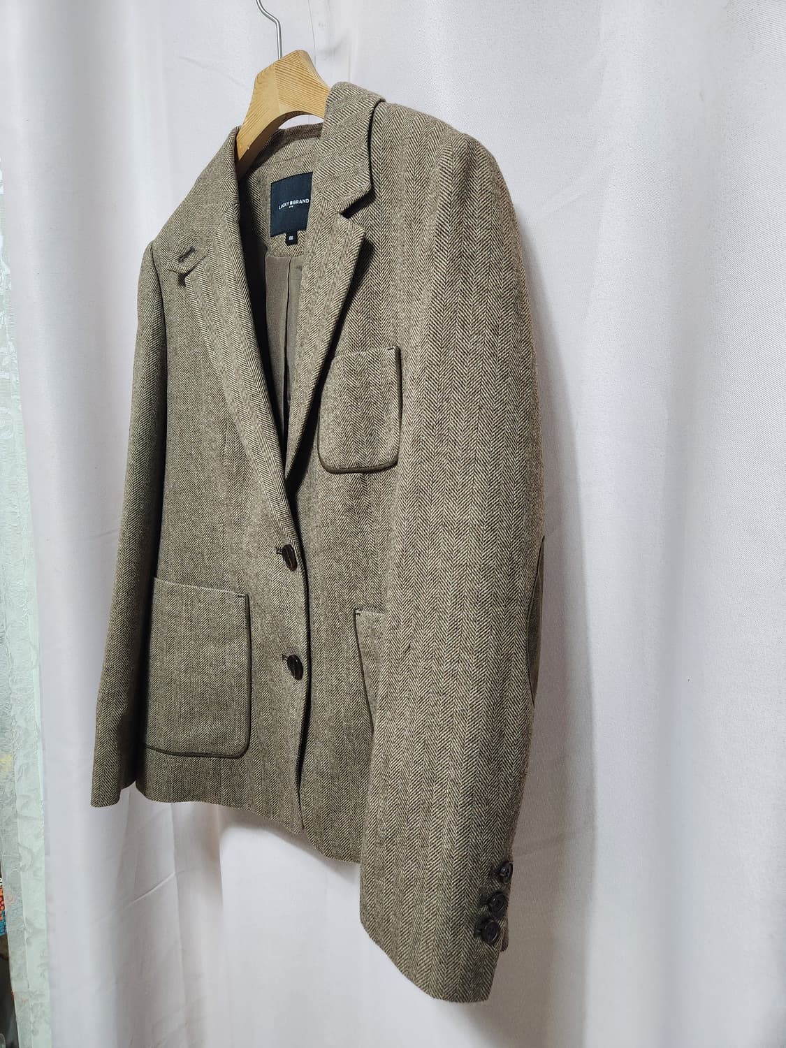 미착용급 럭키브랜드 헤링본 여성 울자켓 상품이미지2