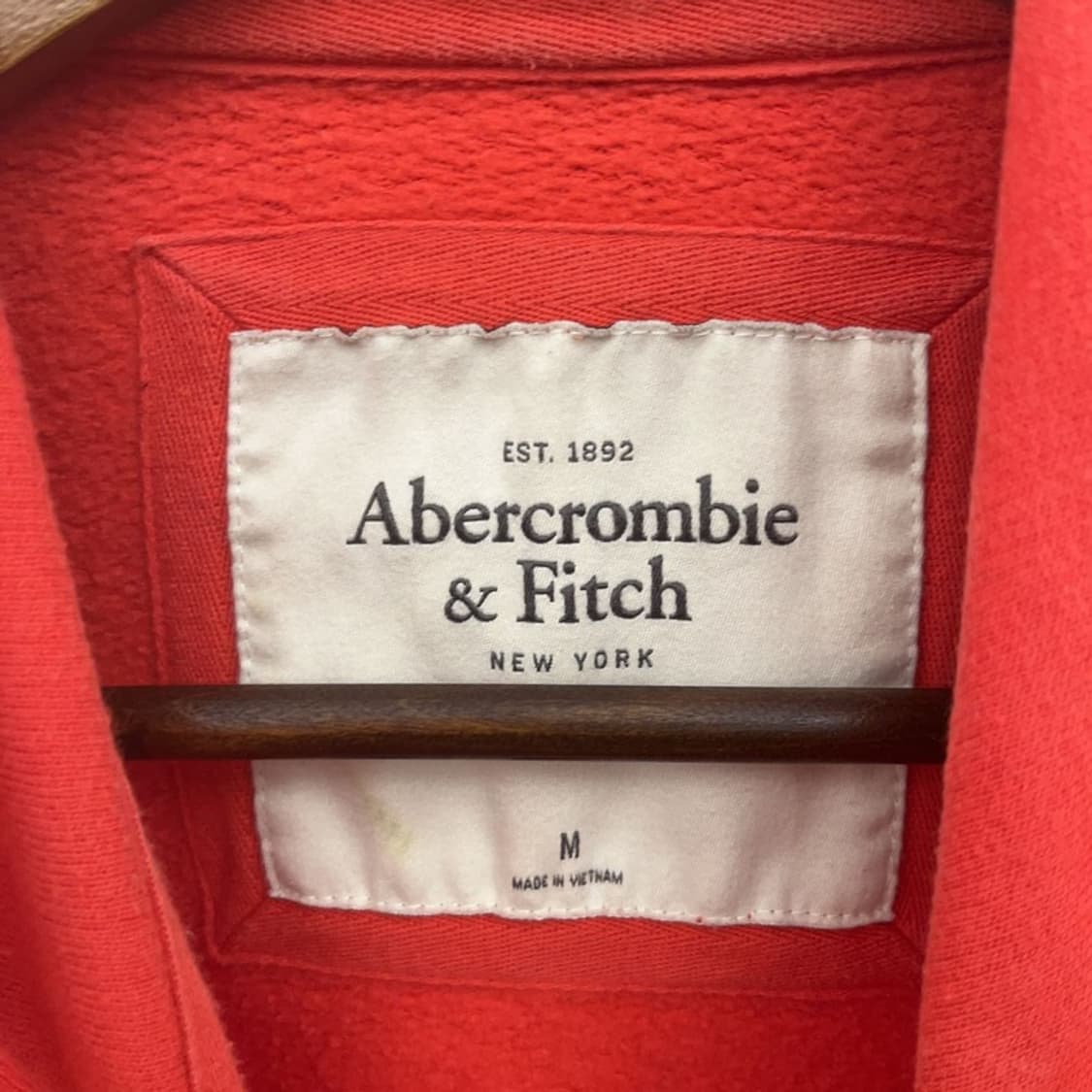 아베크롬비 레트로 Y2K 라켓 코랄 오렌지 기모 후드집업 M C09629 상품이미지5