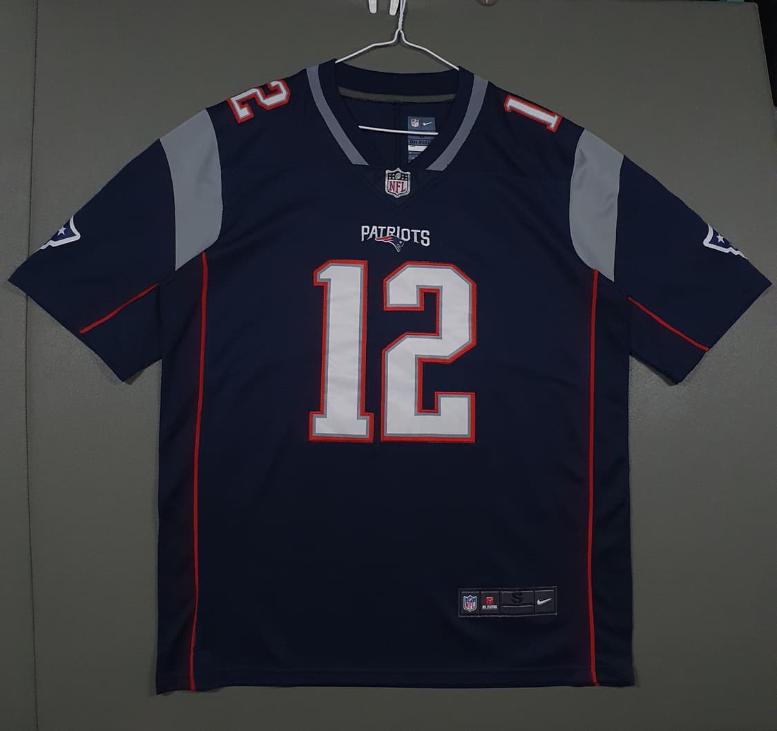 실측 XL 나이키 NFL 뉴잉글랜드 패트리어츠 톰브래디 반팔티 럭비 져지 상품이미지1