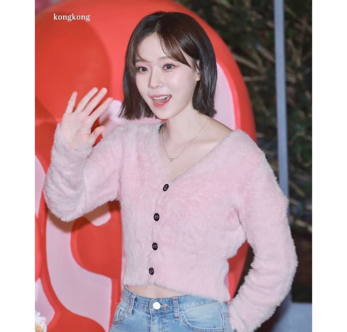 애즈온 마카롱 가디건 핑크 상품이미지2
