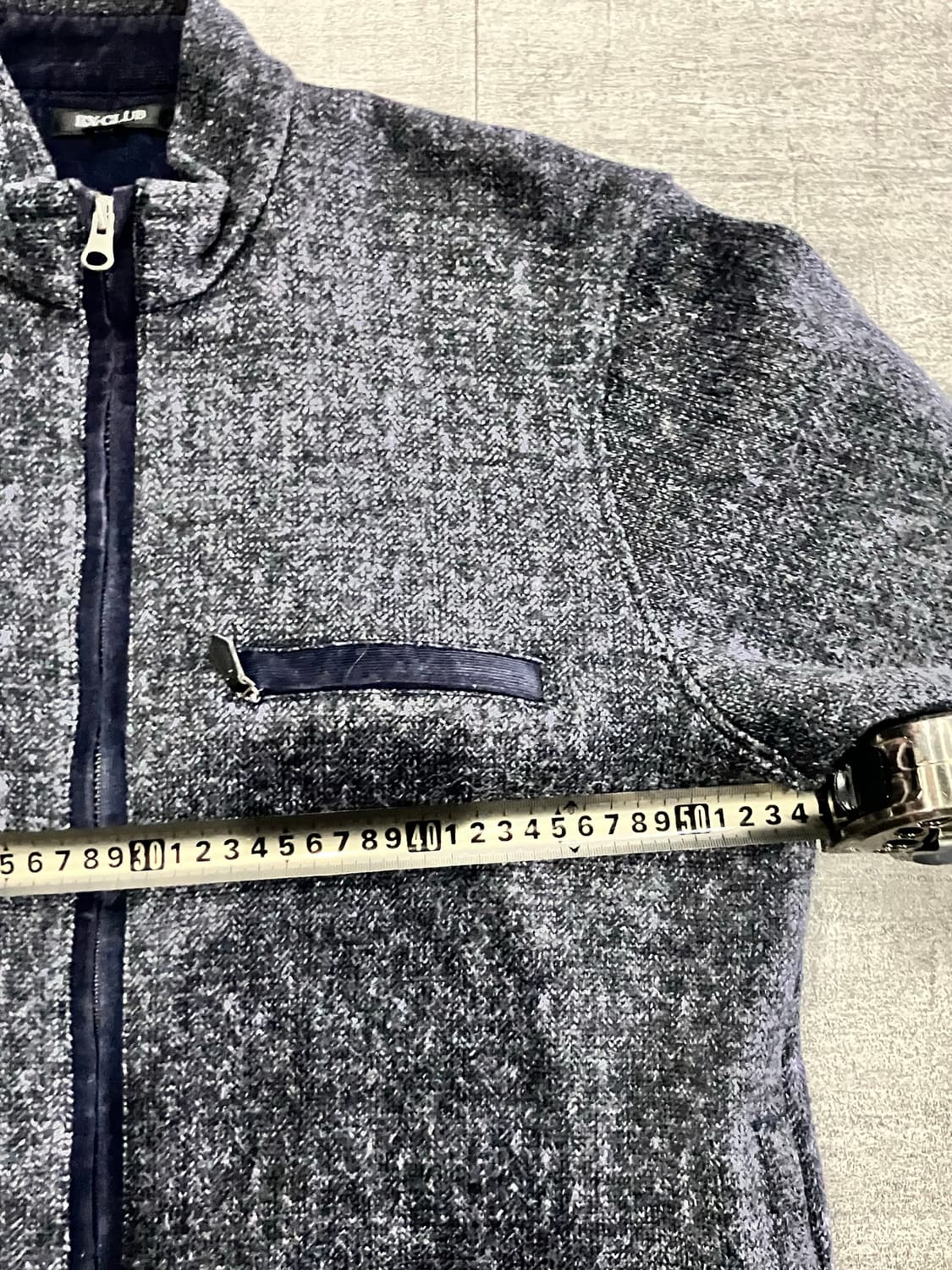 일본빈티지 Exclub 올드스쿨아메카지 원포켓 혁오풍 울니트집업자켓 상품이미지2