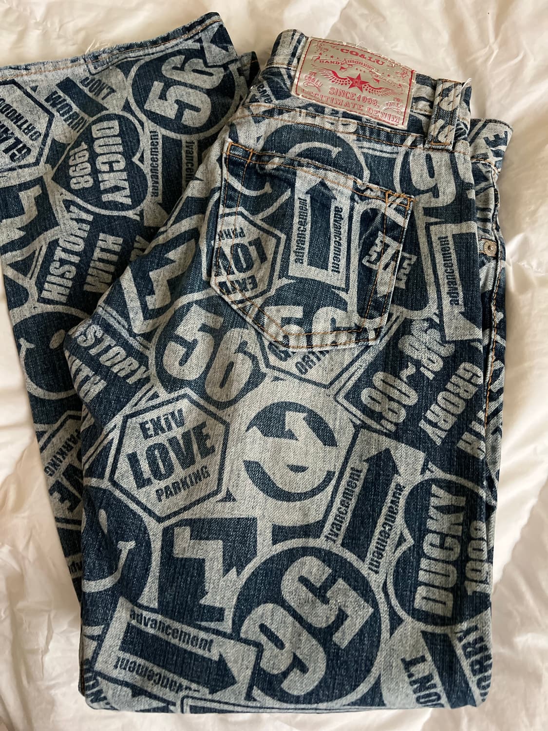 CO&LU 풀 프린팅 데님 팬츠 상품이미지9