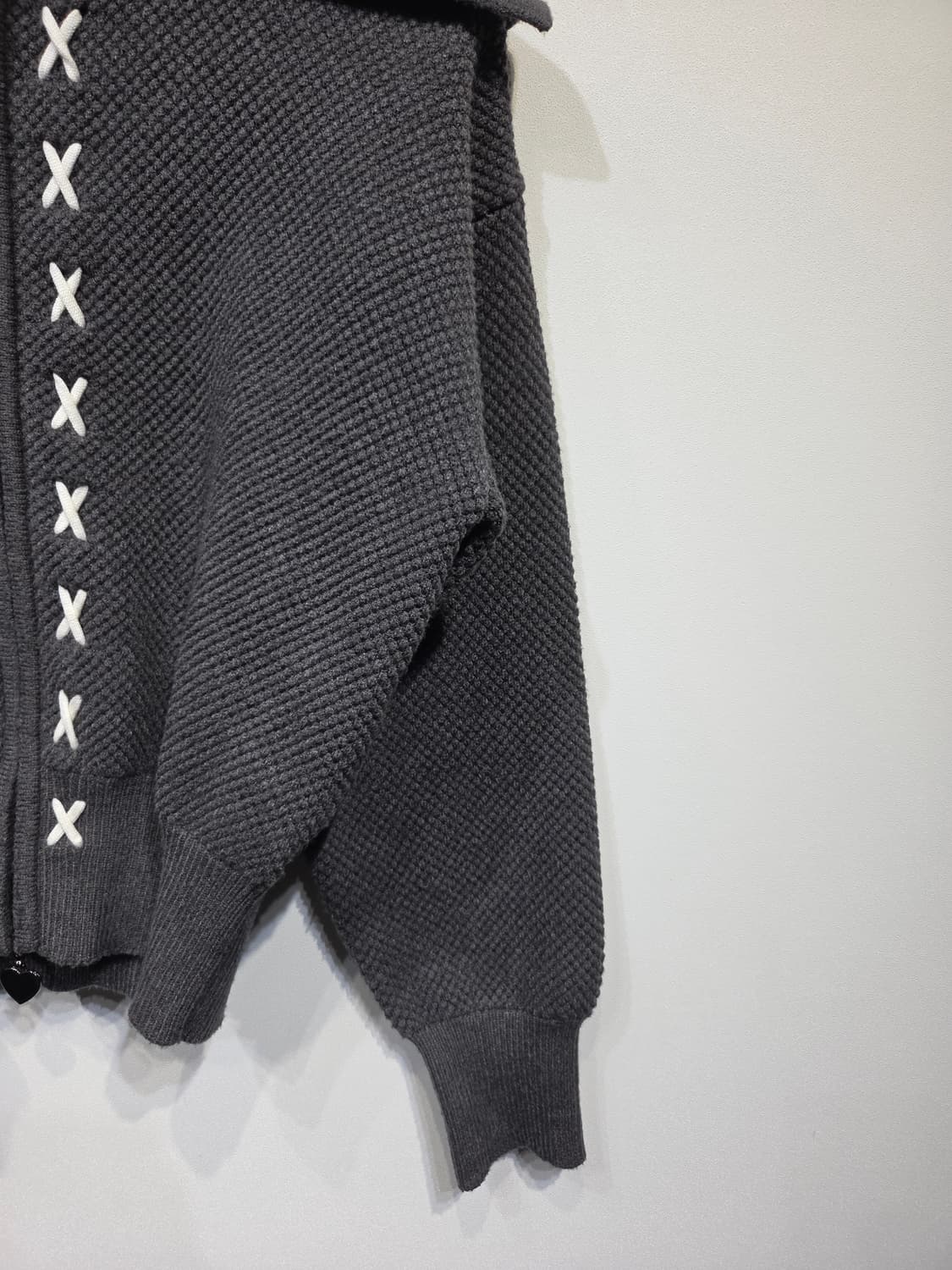 KUOSE 쿠오세 세일러 카라 스티치 니트 집업 상품이미지5