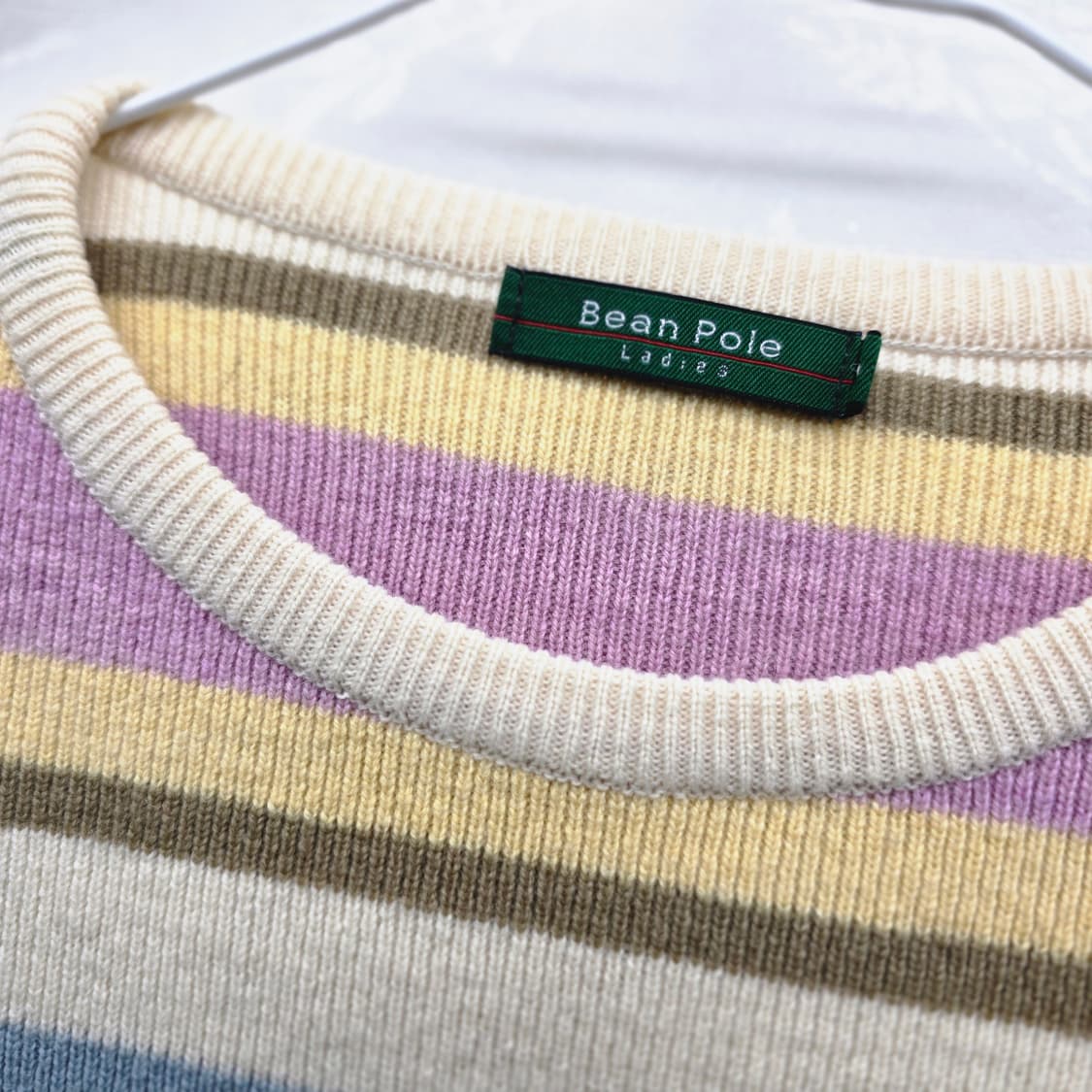 빈폴 여성 스트라이프 긴팔 모 니트 상품이미지3