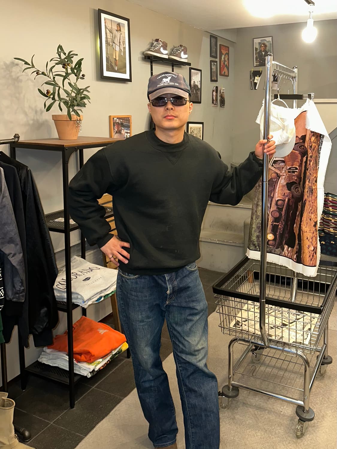 90’s Russell Athletic black plain faded 상품이미지1