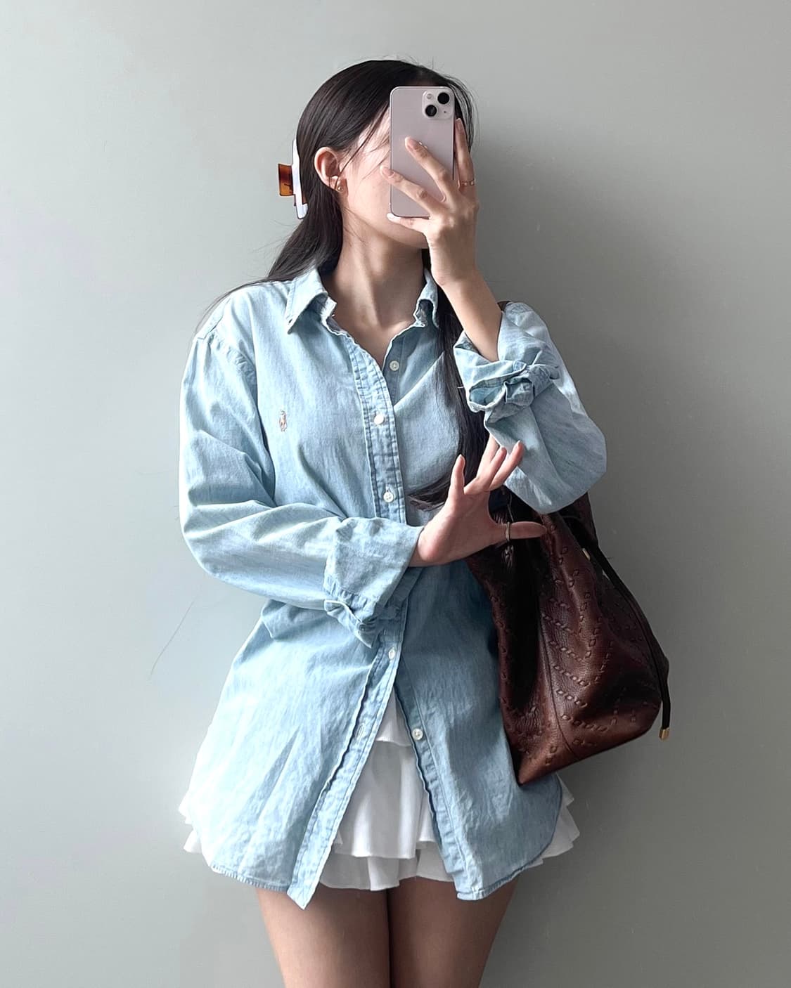 폴로 샴브레이 셔츠  상품이미지3