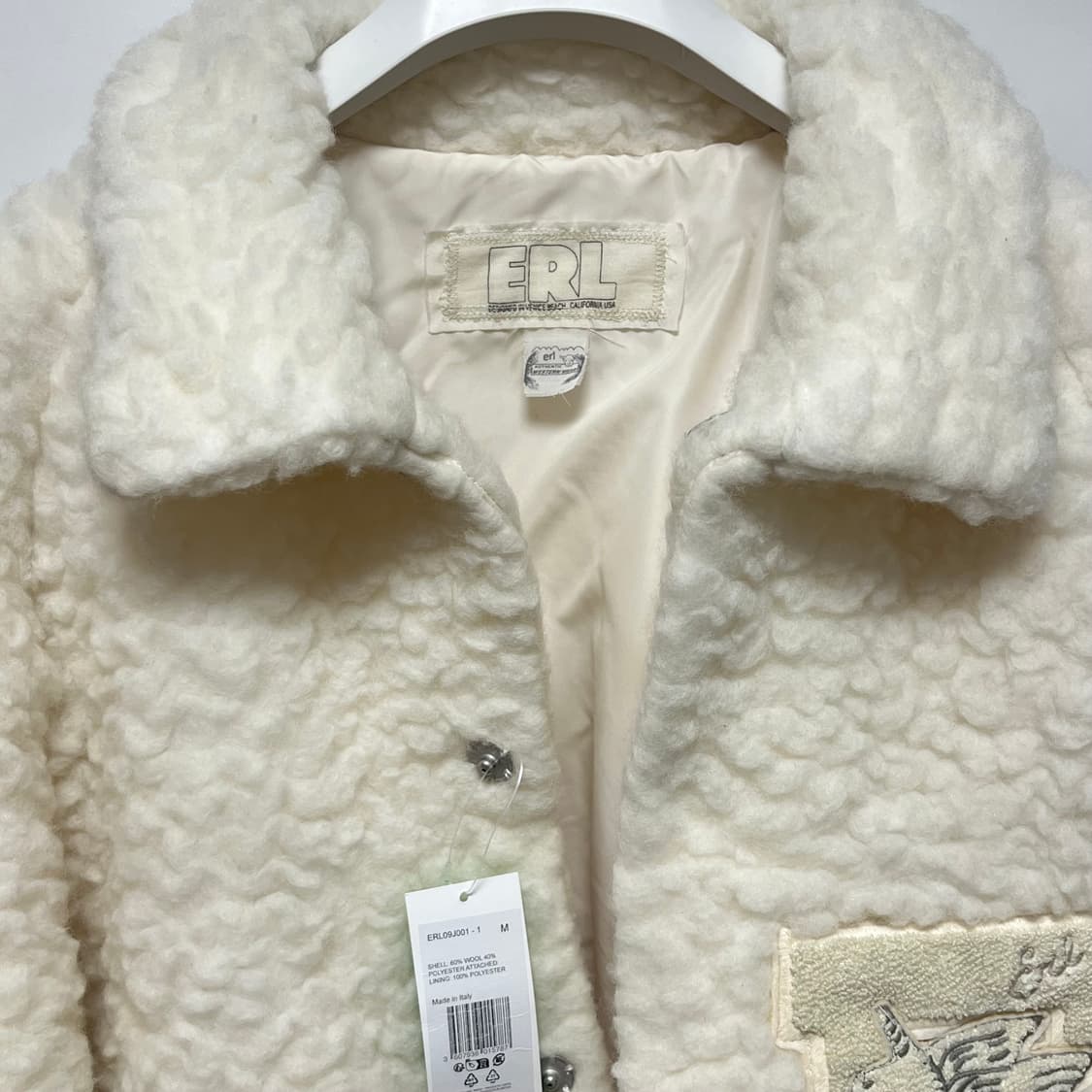 [M]이알엘 ERL 바시티 시어링 자켓/오트밀 상품이미지3