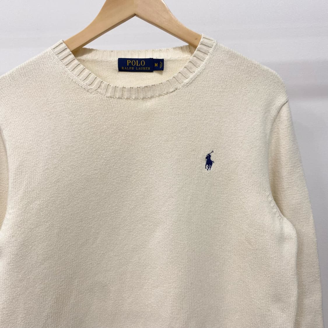 폴로 랄프로렌 신형 코튼 니트 아이보리 상품이미지3