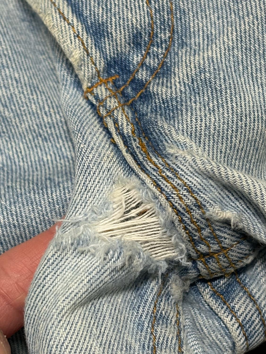 90s Levi’s usa 501 연청 distressed 상품이미지9