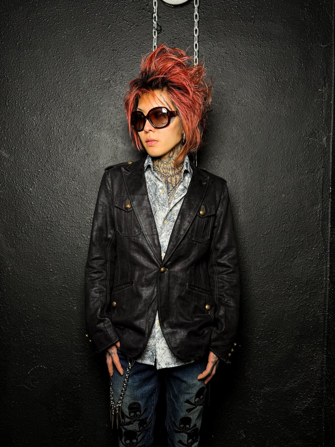 RATTLE TRAP – Black Matte Coated Blazer  상품이미지1