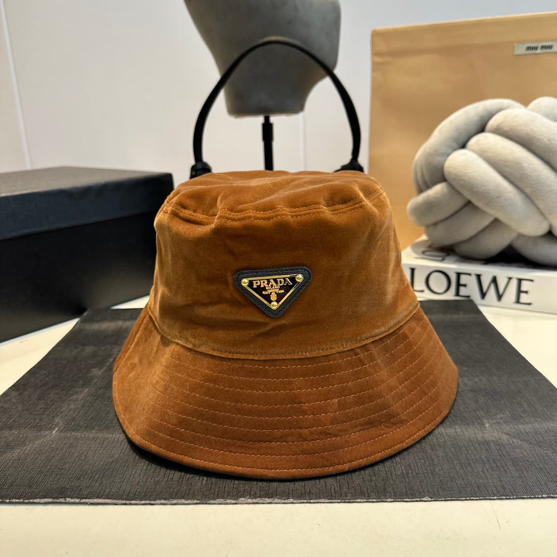 프라다 짜임 햇 4색 벙거지 모자 상품이미지3
