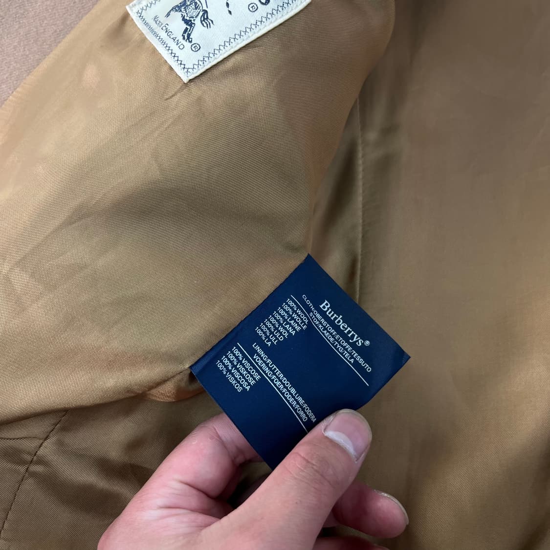 100 버버리 일본판 90s 금장 3버튼 울 블레이저 자켓 상품이미지3