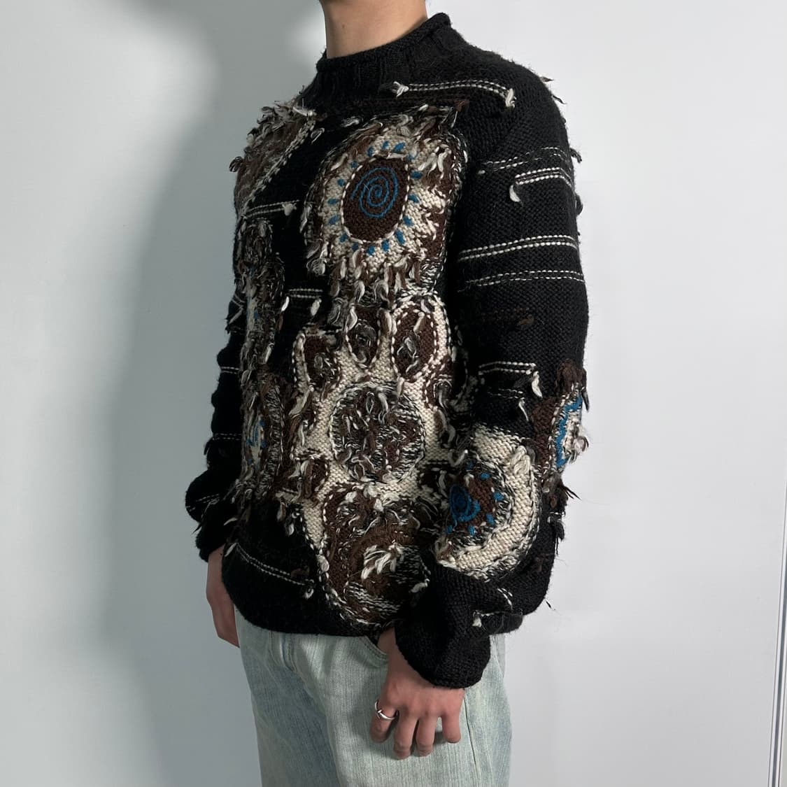 겐조 하이눈 자수 핸드메이드 울 니트 (on.533)  상품이미지2