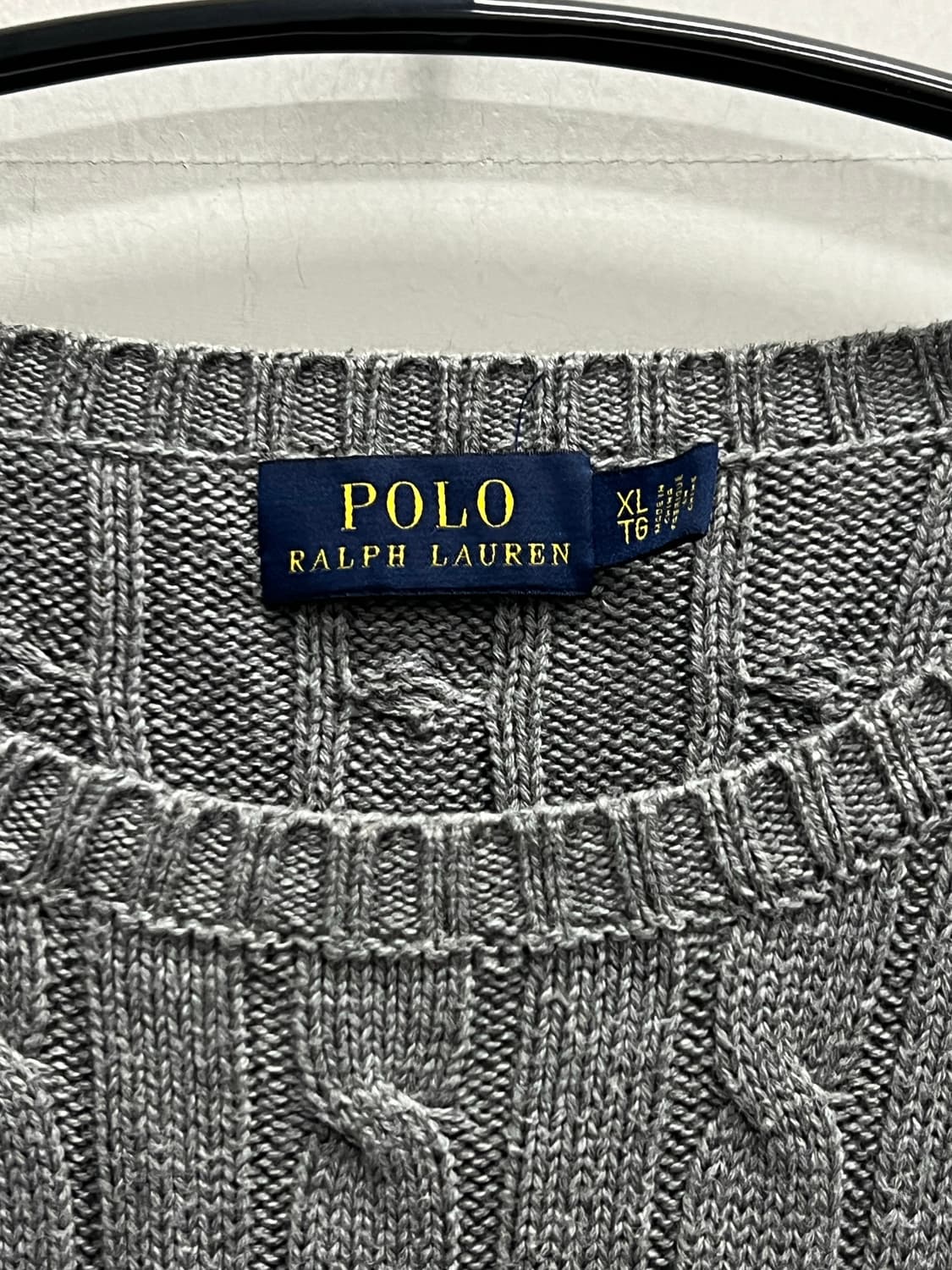폴로 랄프로렌 케이블 꽈배기 니트 그레이 상품이미지4