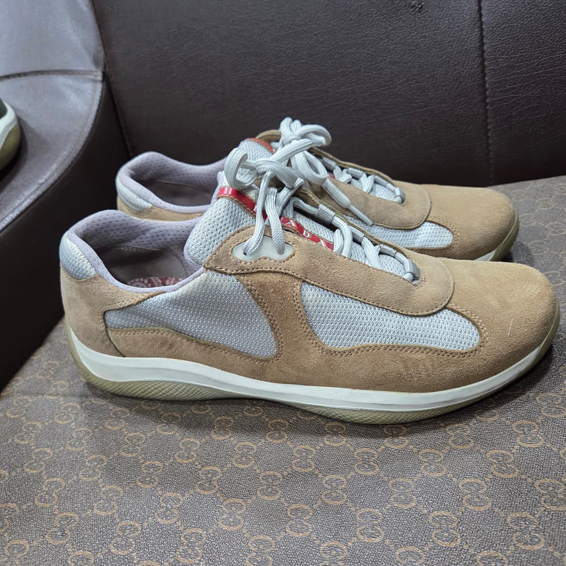 프라다 아메리카컵 스웨이드 스니커즈 상품이미지2