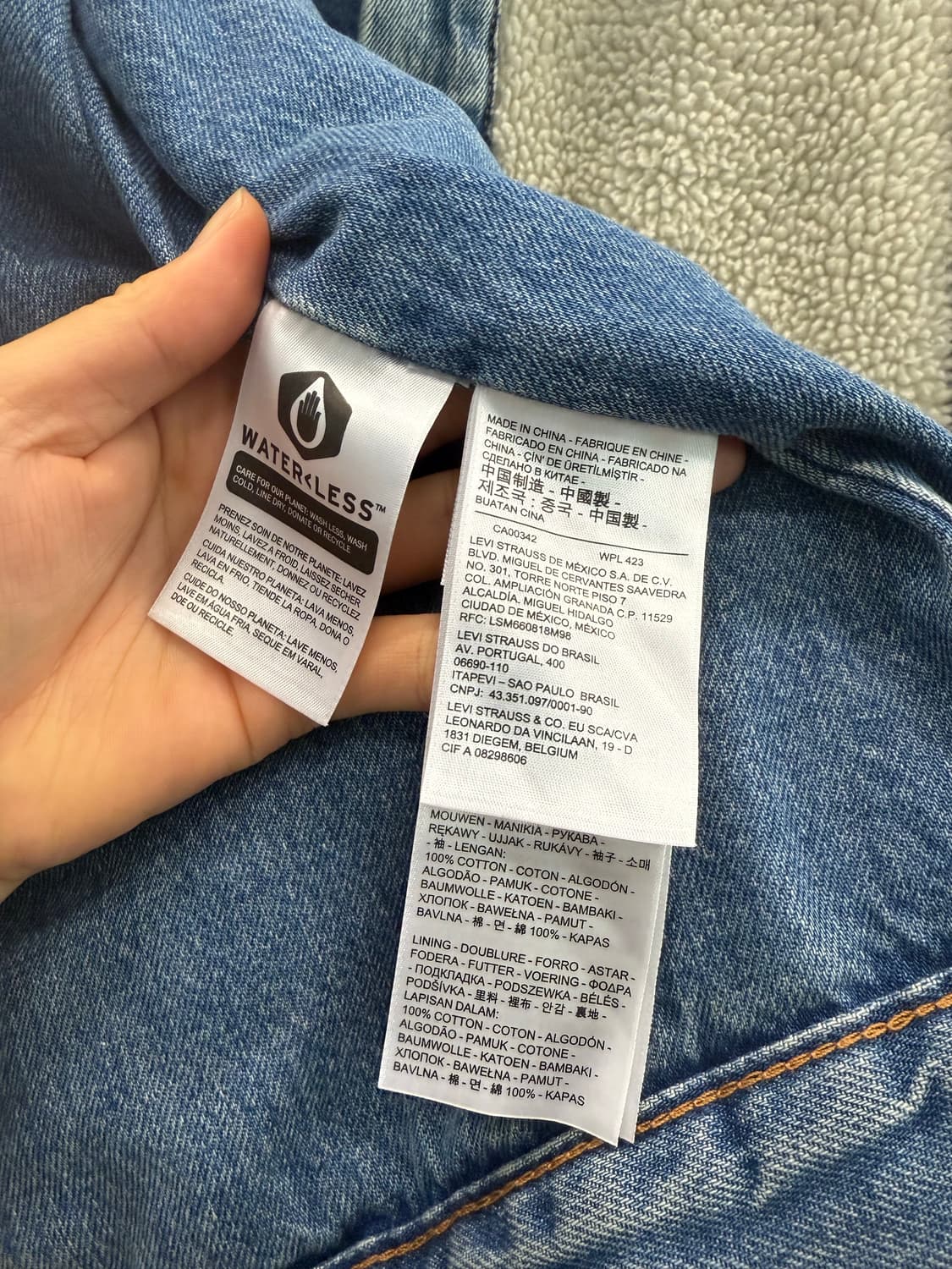 리바이스 남녀공용 쉐르파자켓 S   상품이미지4