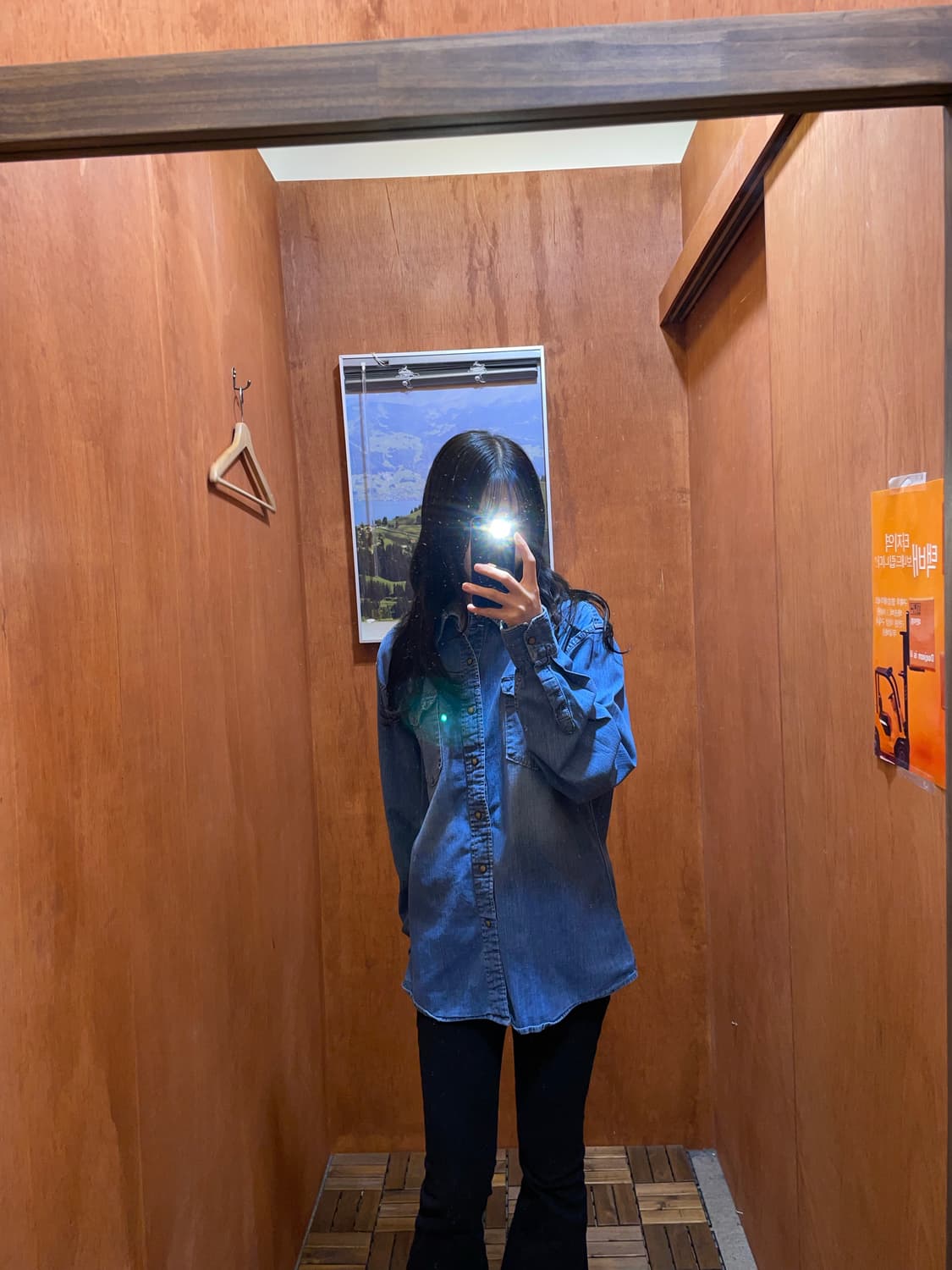 (L) Wrangler 랭글러 코튼 데님 셔츠 상품이미지1