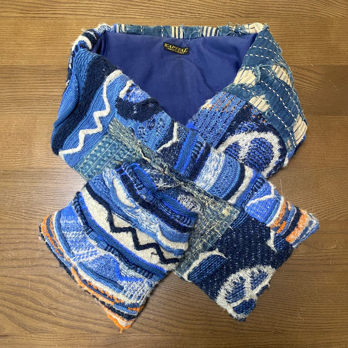 캐피탈 패치워크 보로 머플러 상품이미지1