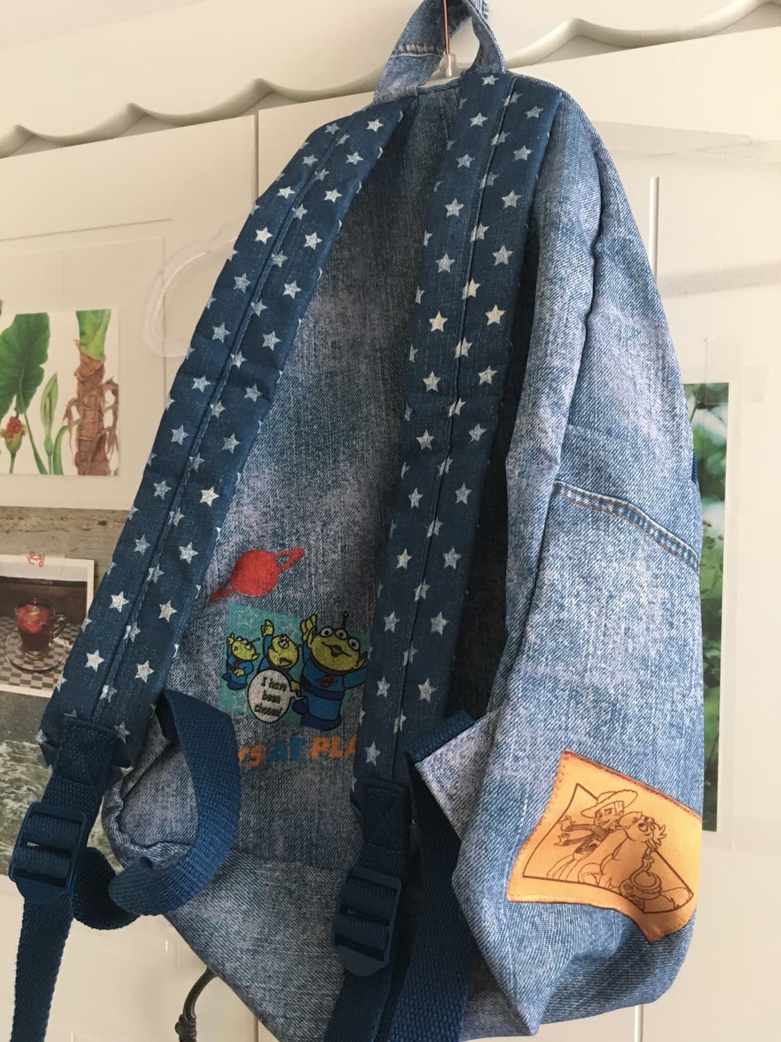 일본빈티지 토이스토리 데님 백팩 모리걸 상품이미지4