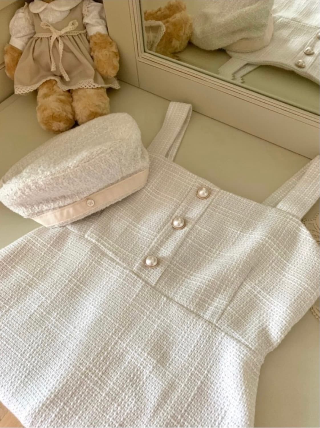 아이보리 트위드 원피스 상품이미지1