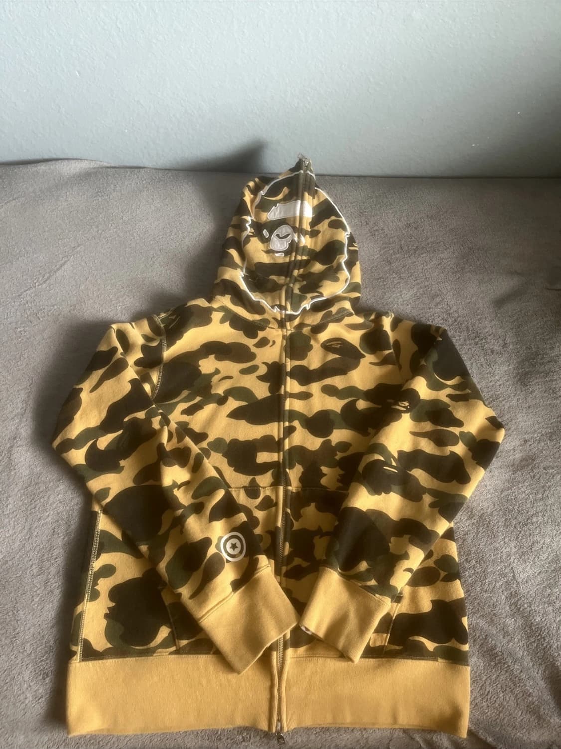 베이프 1st 카모 에이프 헤드 후드집업 황계 상품이미지1