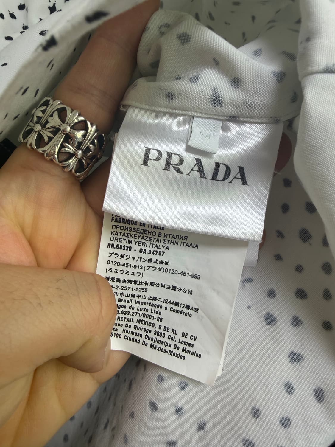 프라다 플라워 더블매치 오버셔츠 상품이미지5