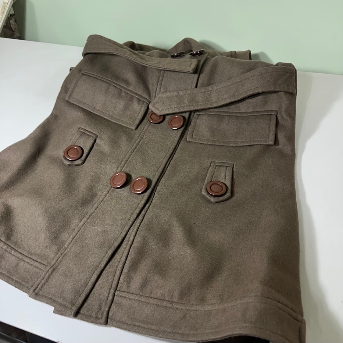 2 우먼M 마크바이 마크제이콥스 카키그레이 슬리브리스 울자켓 상품이미지4