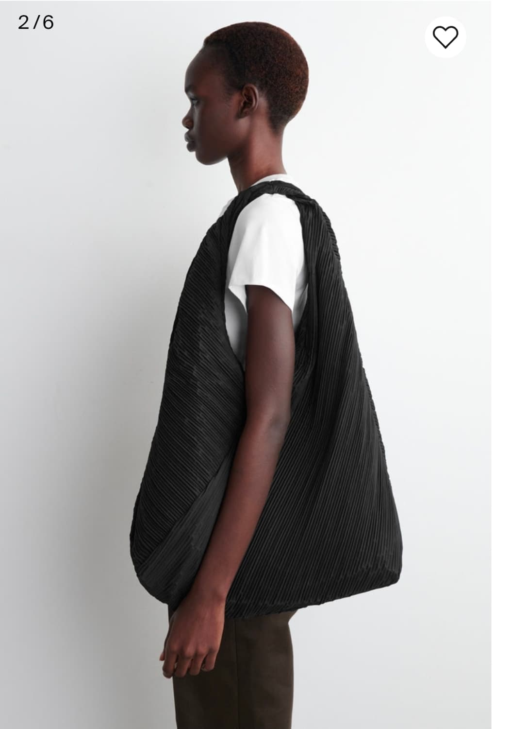 코스 플리츠 빅백 블랙 상품이미지1