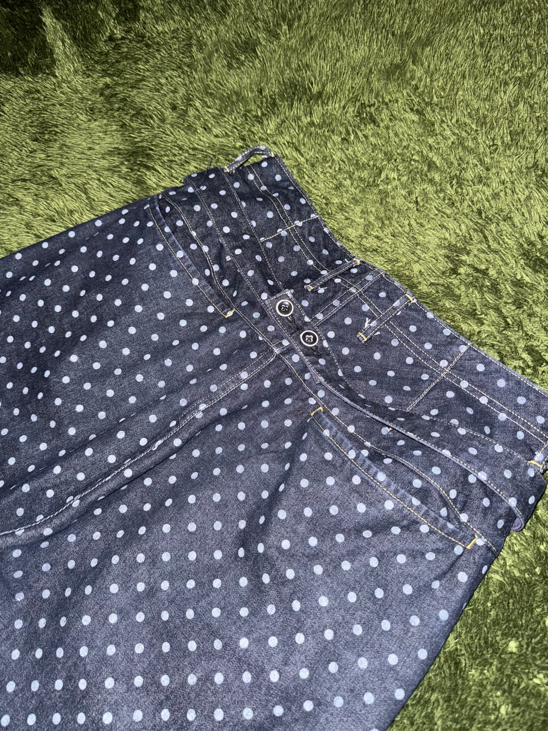 [2] KAPITAL 캐피탈 도트 패턴 버튼 플라이 데님 팬츠 상품이미지9