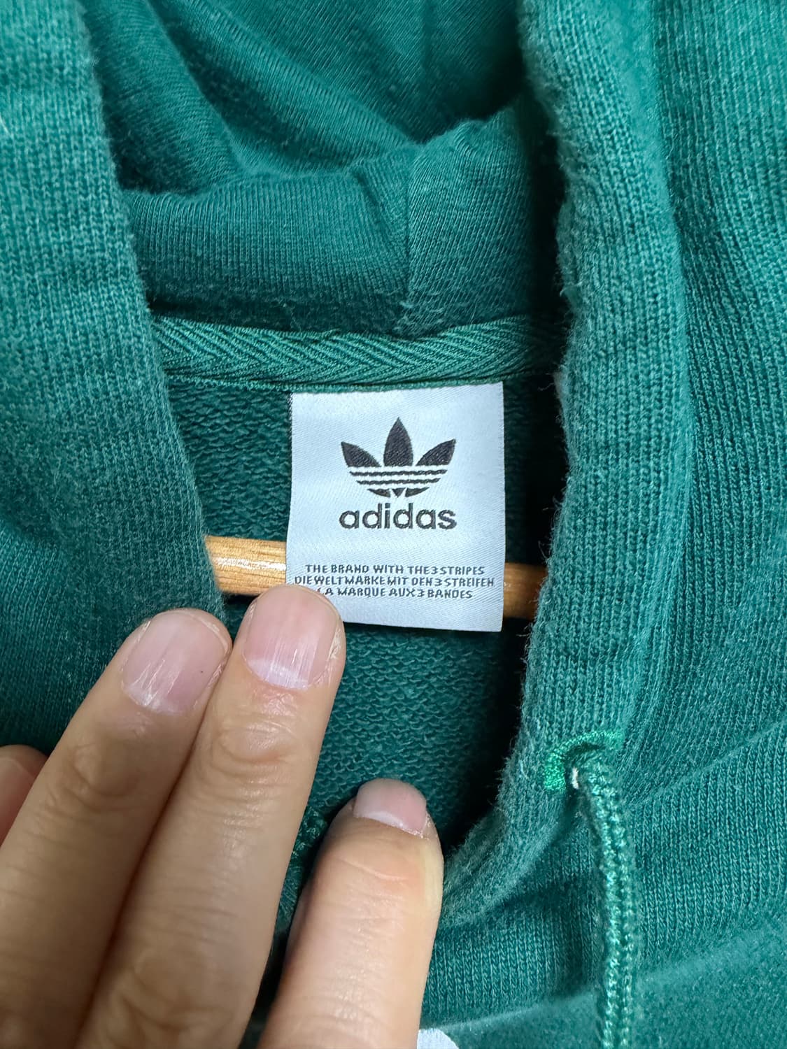 아디다스 빅로고 후드티 그린 싸이즈 100 상품이미지3