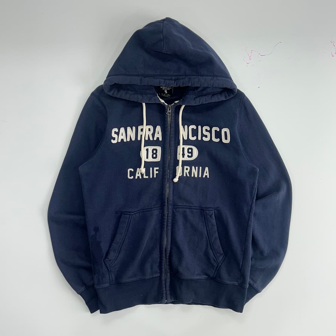 Who A U 후아유 센프란시스코 네이비 후드집업 상품이미지3